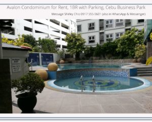 1BR with Parking Avalon Condominium for Rent in Cebu Business Park